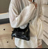 High Fashion Vintage Multi Buckle Detail Shoulder Bag